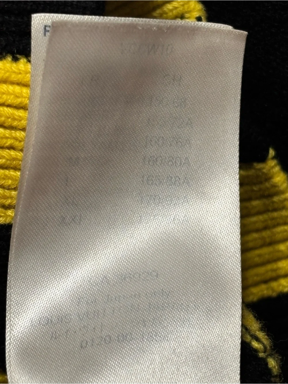 Louis Vuitton Black and Yellow Checker Knit Crew Sweater
